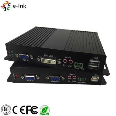 Do conversor video dos meios da fibra do conversor 1080P VGA da fibra ótica prolongamento audio 10KM