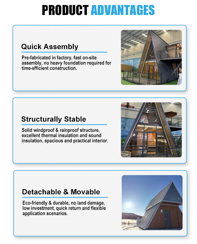 Factory Direct Sale Lightweight Luxury Modern Outdoor Living Steel Structure Modular Bathroom Hotel Yoncheng Wood Frame