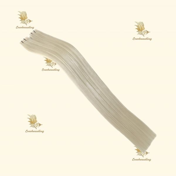 Customize Color Human Hair Extension Slim Tape Style Double Drawn Russian Remy Hair