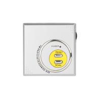 O quadrado bonito plástico do rádio portátil 25cm dá forma ao mini rádio 108MHz da varredura de FM auto
