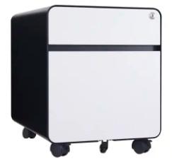 Antiwear 2 Drawers Mobile Metal Pedestal Office Filing Cabinet Electrostatic Powder Coating