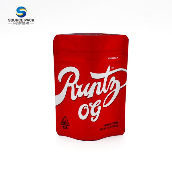 Child Resistant Custom Mylar Weed Packaging 3.5g Weed Packaging Bags
