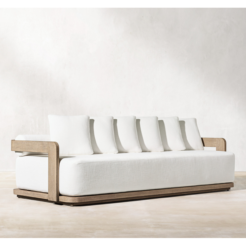 Multiple Designs Weathered Teak Outdoor Sofa Set for Solid Teak Garden Furniture