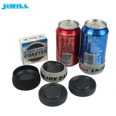 Forma redonda de disco de hóquei em gelo do presente do Natal do HDPE para guardar a cerveja, refrigerar das latas