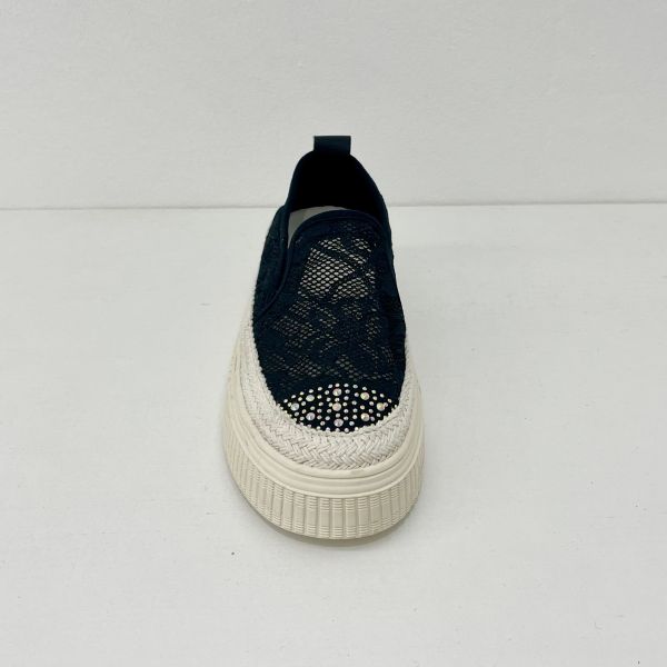 Women comfort breathable espadrilles with mesh upper and mid-top