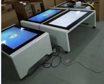 MJK 43 Smart Android/Windows FHD LCD Coffee Table with 10-Point Touch Screen Multi-User Education for Kids Floor Stand