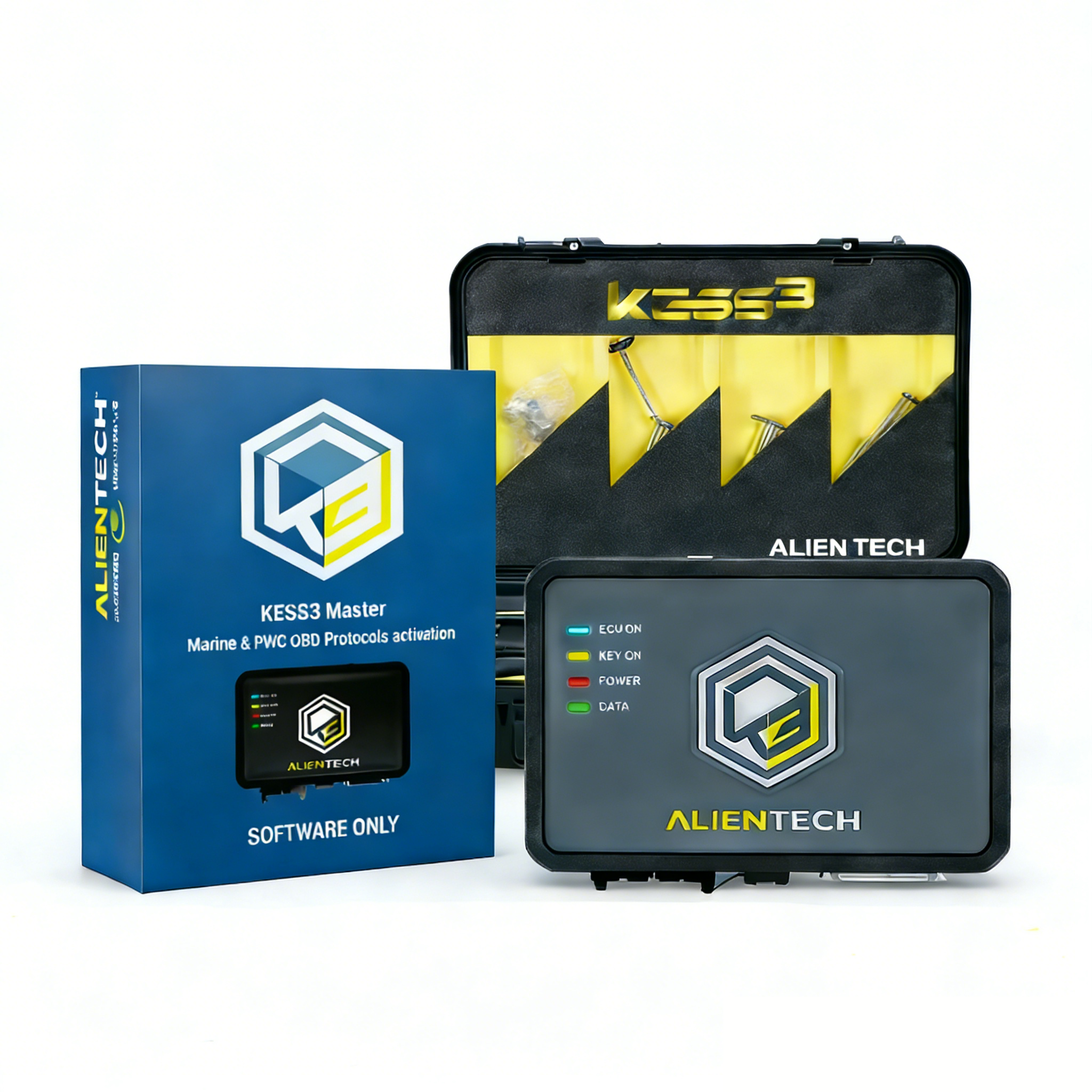 Alientech KESS3 Master Kit with OBD Software License for Marine Engine Optimization and PWC Watercraft ECU Tuning Tool