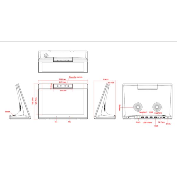 L Shape Desktop Reception Digital Signage  Support PoE For Reception