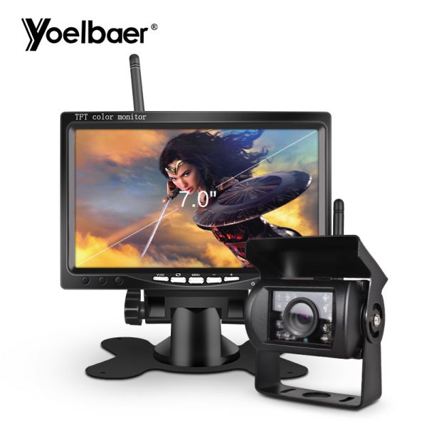 Wireless 7 Inch Vehicle Reversing Systems IR Camera Rear View Parking Aid System for Trucks Bus