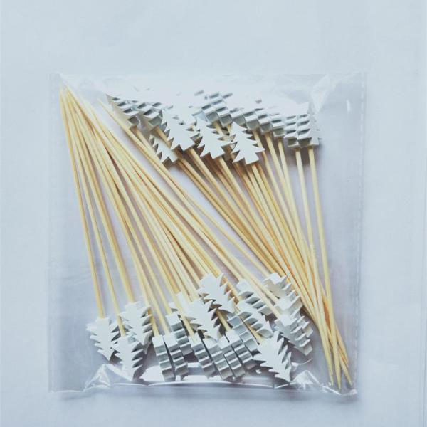 Varas de bambu descartáveis do OEM para o fruto/sushi/sanduíche