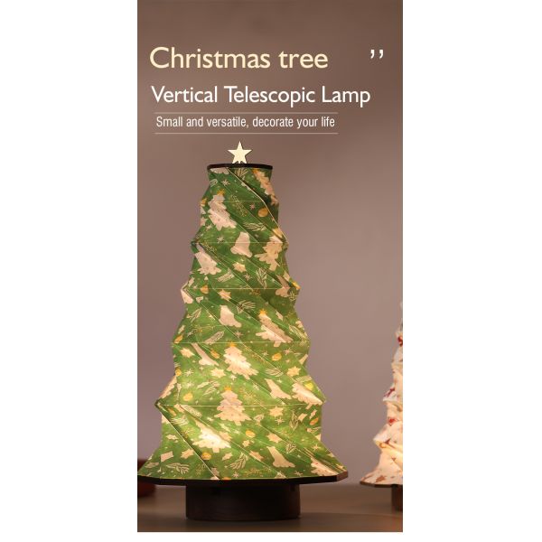 Decorative Tree Christmas Paper Lamp Rechargeable Handmade ODM