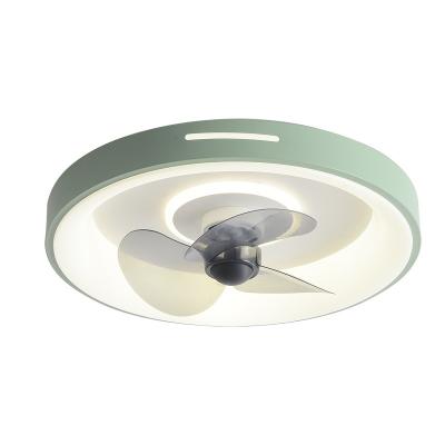 Ventilateur de plafond Nordic Simple Smart LED Ultra-Thin Design moderne pour chambre à coucher salle à manger télécommande Fer pour usage domestique