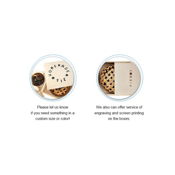 Vitalucks Custom Apple Pie Packaging Eco-Friendly Wooden Box for Special Gift Giving