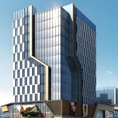 Custom Unitized Curtain Wall UV Resistant Class A Fire Resistant For Clear Glass Color Buildings