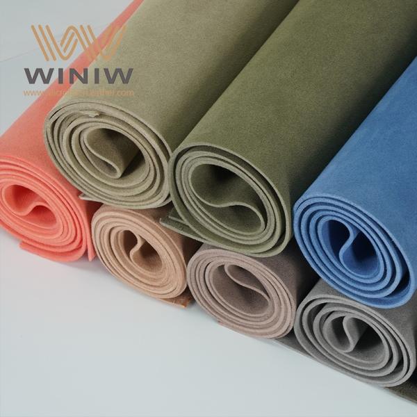 0.6mm Micro Vegan Suede PU Leather Ultrasuede Fabric For Show Cases