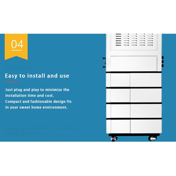 Pinsheng All in One Stacked Modules 51.2V LiFePO4 Lithium Battery 10Kwh 20Kwh Energy Storage Battery and 10Kw Hybrid Inverter