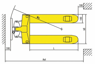 JAC Handle Pallet Truck , 2.5 Ton - 3 Ton Load Capacity hydraulic forklift truck