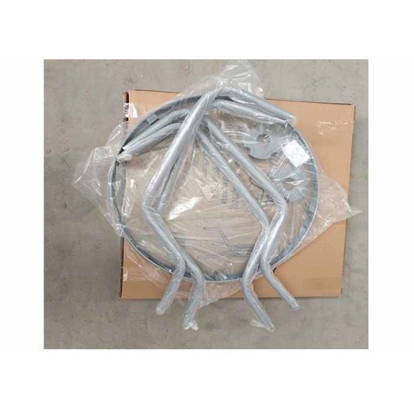 Steel Frame Round Glass Garden Table Fire Resistant CE Approved