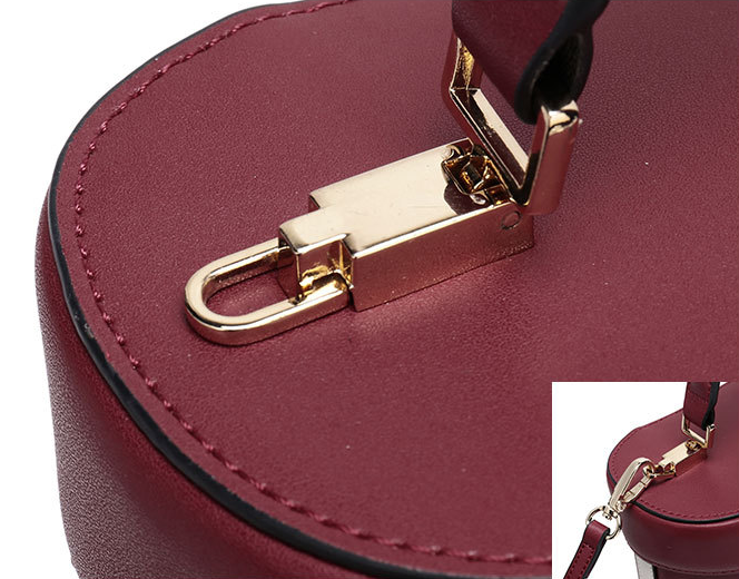 Bucket Lady Collision Color Women'S Leather Shoulder Handbags Cross Body