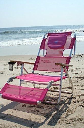 Portable Adjustable Folding Beach Chairs Outdoor Lawn Lounge Reclining Chair Recliners Pillows for Patio,Poolside