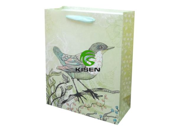 Luxury Recycled Paper Bags With Handles , Embossing Fancy Eco Friendly Paper Bags