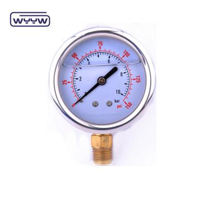 EN837-1 Glicerina 63mm 1psi 0- 600 Psi Npt 1/4 Medidor de pressão cheio de óleo
