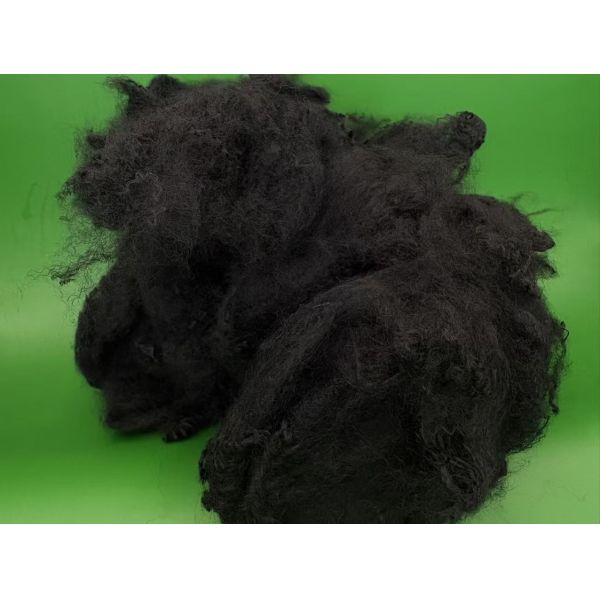 Low Melt Fiber Virgin Black 4D 51mm Custom Size for Massage Cushion Lumbar Pad Back Support Upholstery Filling Material