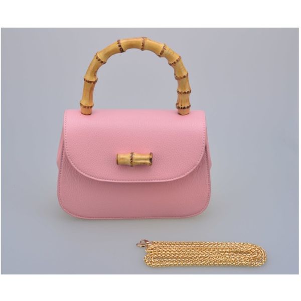 European and American fashion female summer new bamboo bag embossed PU chain shoulder diagonal package