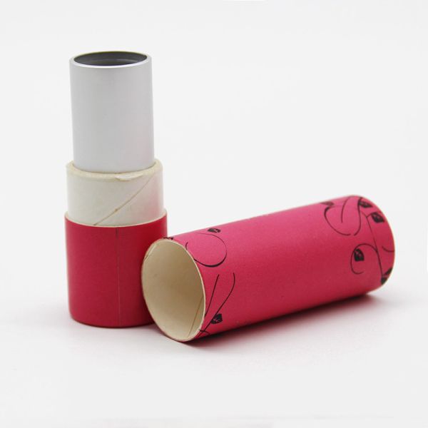 Eco Friendly Cardboard Tube Gift Box For Lip Balm Packaging With Gold foil