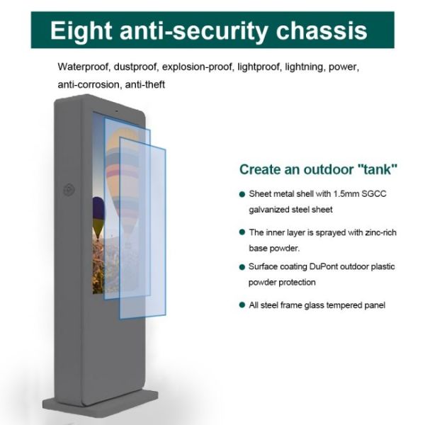 Dropshipping 55 Inch Floor Standing large outdoor lcd screens Outdoor Video Advertising Screen