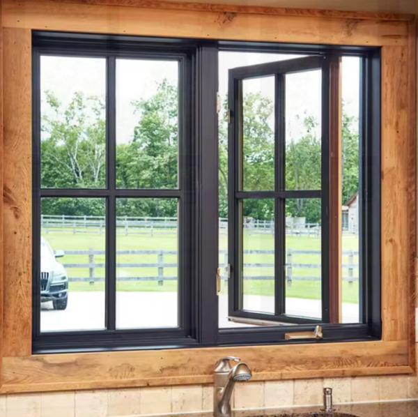 New Design Aluminum Casement swing Window With Tempered Glass