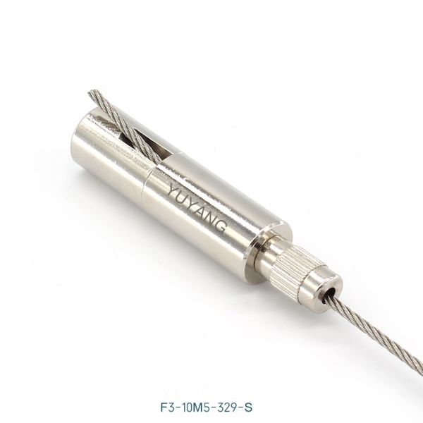 M5 Internal Griplock Cable Gripper 10mm Diameter With Straight Knurled Safety Nut F3-329-S