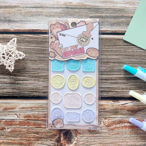 2.5mm Seal Stamp Stickers Sprinkle Gold 3D Adhesive Stickers