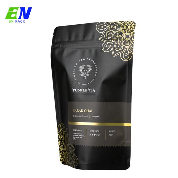 Eco Friendly Tea Packaging Bag MOPP PE Matt Laminating Pouches