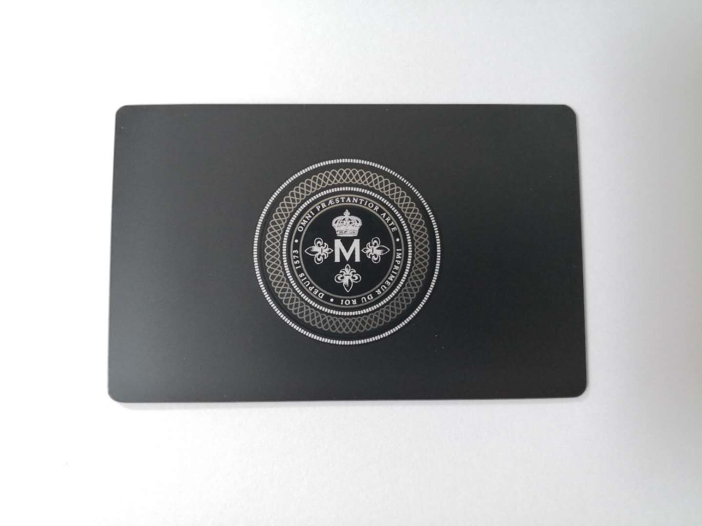 Почищенная щеткой заканчивая карта металла RFID  1k Nfc для банка