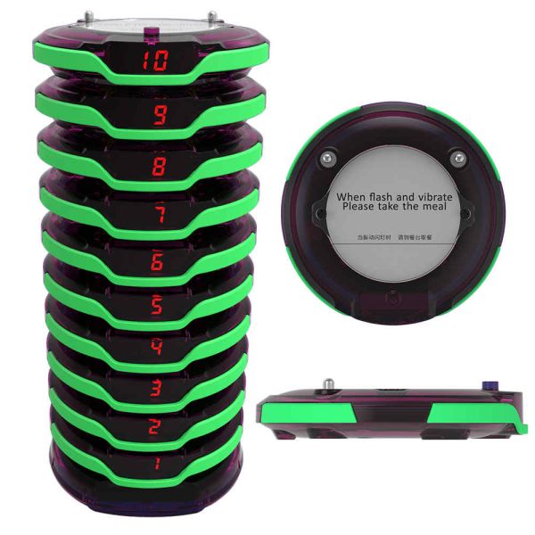Wireless Restaurant Waterproof Smart Customer Fast Food Coaster Guest Queue Call Paging System
