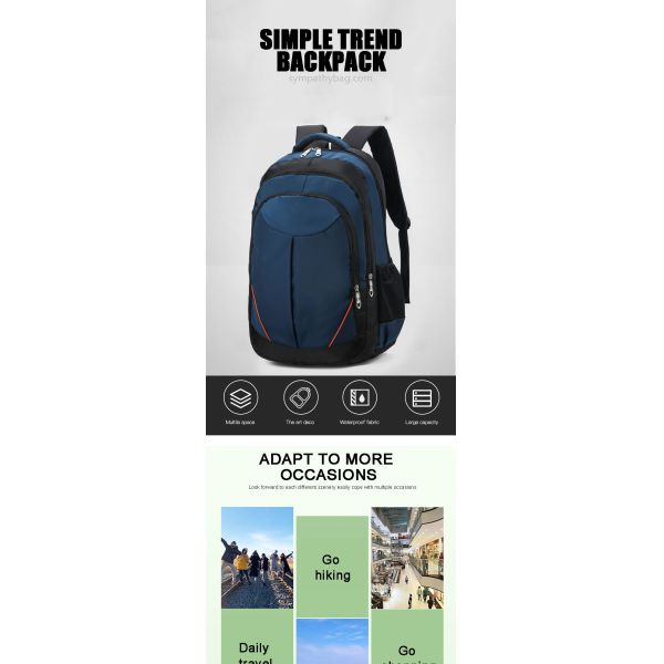 High Capacity Mens Sports Rucksack Waterproof Sports Bag Customizable Size