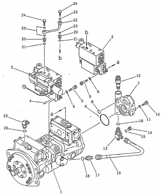 Pièces détachées pour excavateurs 708-23-04014 708-23-04013 708-23-04012 Pompes hydrauliques pour Komatsu PC100-5 PC120-5 PC130-5