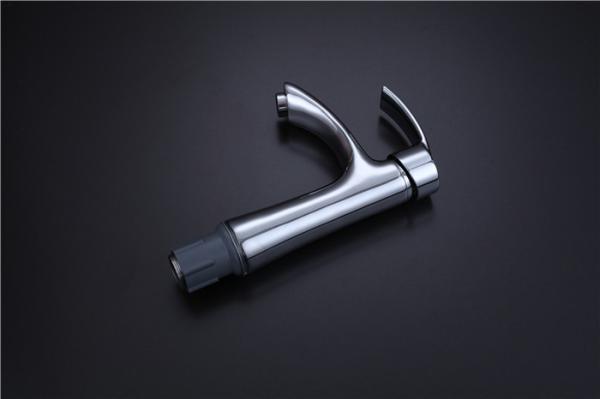Custom Logo Deck Mounted Bathroom Vanity Faucets , Modern Bathroom Sink Faucets