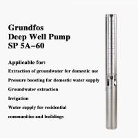 Grundfos 6 pouces électrique en acier inoxydable pompe à puits profonds SP 5A-60