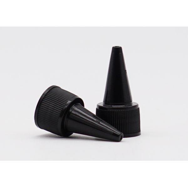 Закрытие завинчивых пробок 18мм 20мм 24мм длинного сопла твердое черное пластиковое 28мм ребристое