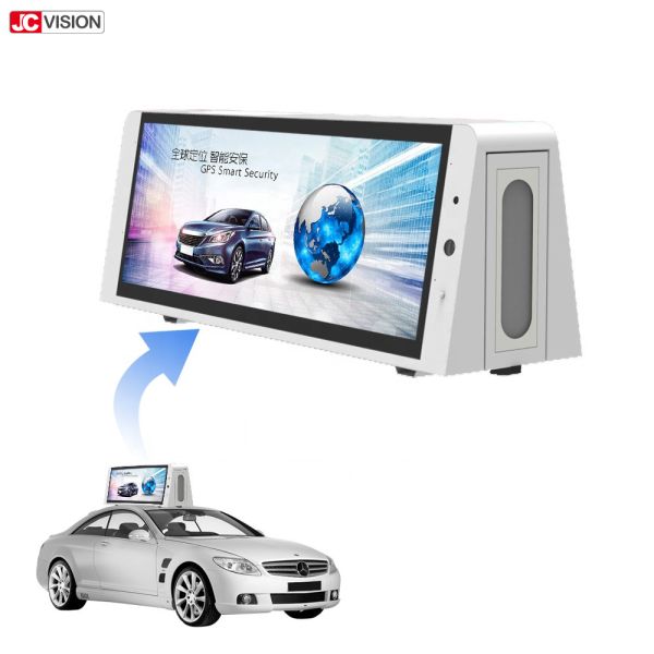 Three Side P5 Outdoor Digital Signage Display LCD 22 Inch Digital Taxi Top Displays
