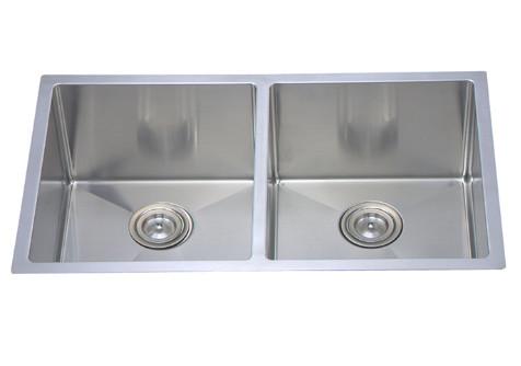 32 Inch Above Counter Undermount Stainless Steel Kitchen Sink SUS 304 R15 Corner / Offset Stainless Steel Kitchen Sink