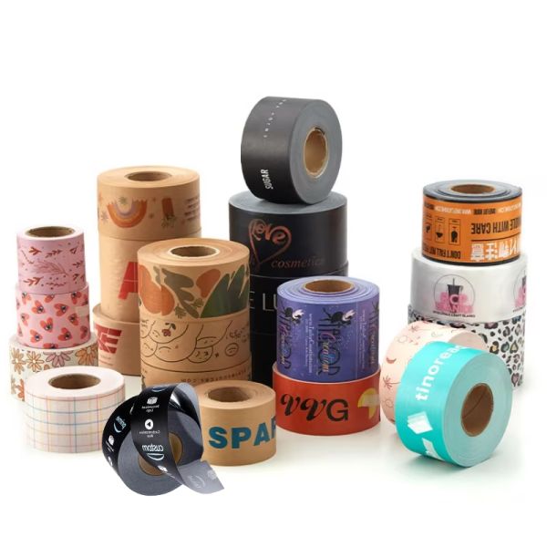 Custom Colored Eco Friendly Degradable Gummed 3 Inch Printed Parcel Package Kraft Paper Adhesive Tape with Logo