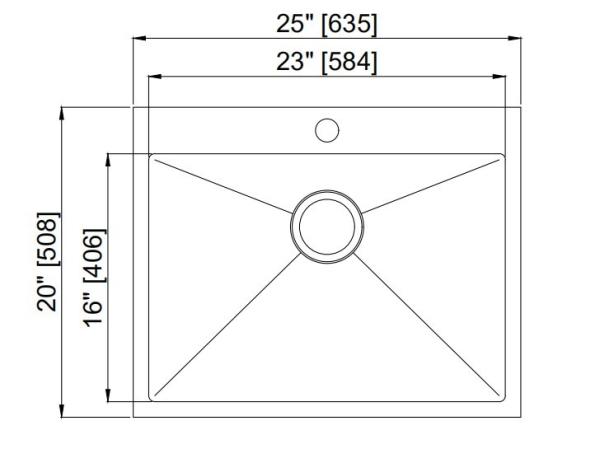 25'' Double Bowl Top Mount Stainless Steel Kitchen Sink With Brushed Satin Finish