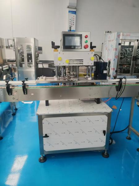 automatic small desktop oil paste honey viscous liquid round bottle bottling filling capping labeling machine production line