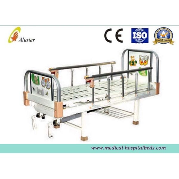 Metal Punching Bed Surface Double Crank Children Hospital Baby Beds with 2 Functions (ALS-BB011)