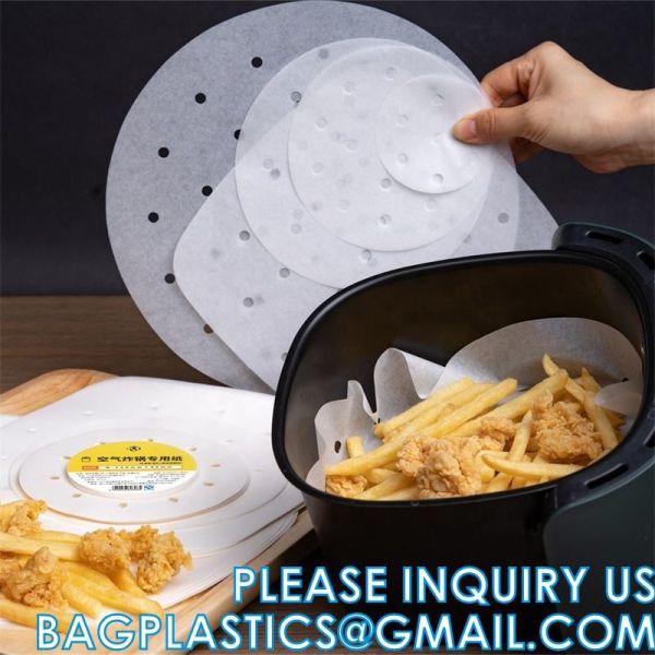 Air Fryer Disposable Paper Liner Reusable Air Fryer Liners, Round Air Fryer Parchment Paper, Non-Stick Food Grade