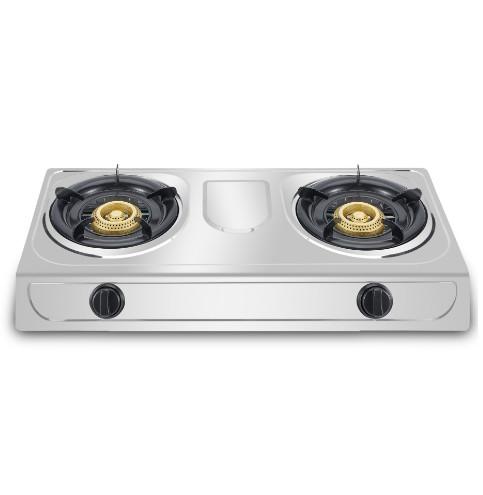 Manufacturer's supply of stainless steel gas stoves, desktop dual stoves, household electronic ignition natural gas stov