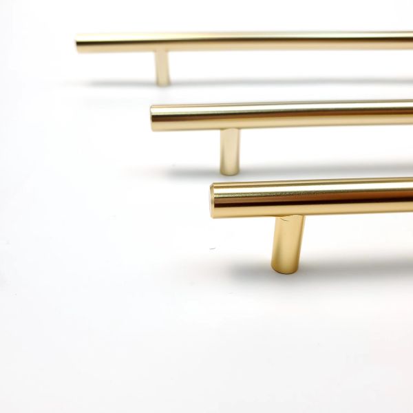 OEM 96mm Stainless Steel Gold Kitchen Cabinet Handles With Screws